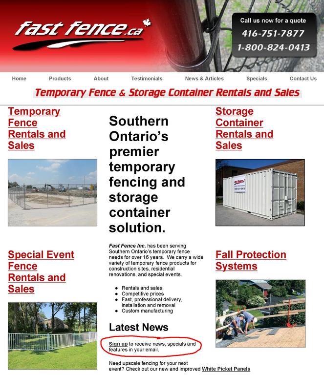 Sign up for news